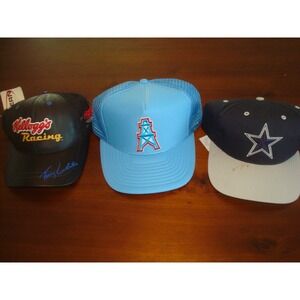 3PCT LOT OLIERS COWBOYS NASCAR  90S SNAPBACK GOLF HAT CAP VINTAGE EE3